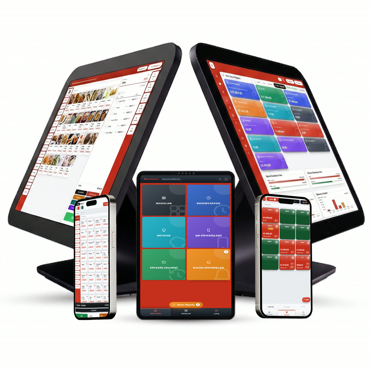 Asmipos panelinin dokunmatik kasa, tablet ve telefondaki görünümü